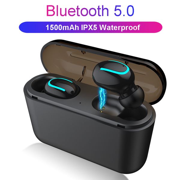 

HBQ Q32 tws 5.0 Bluetooth наушники Bluetooth 5.0 + EDR гарнитура IPX5 водонепроницаемый мини беспровод