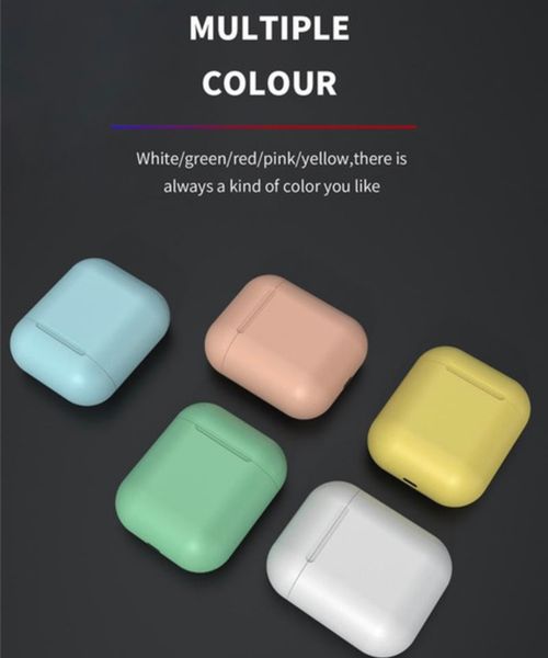 

inPods 12 TWS V5.o Цвет macarone Bluetooth гарнитуры хорошее качество много цветов Все телефоны могут использовать