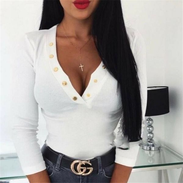

fashion womens shirts long sleeve v-neck new arrival blouse ladies jumper pullover warm autumn winter sell four colors, White