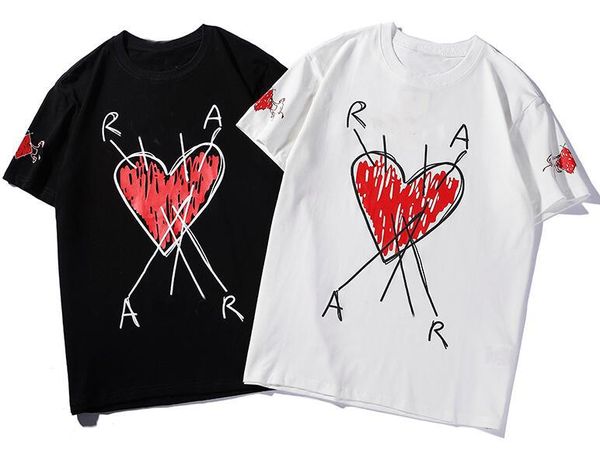 

fashion brand designer luxury t-shirt red heart little devil hip hop men's clothing casual t-shirt ladies men's letter print t-shi, White;black