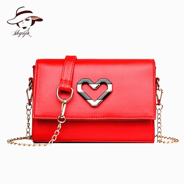 

casual star design mini shoulder bags women chain messenger bag red evening bags leather cross body handbag bolsa purse