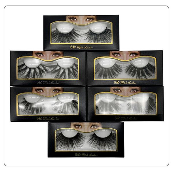 

2020 25mm 6d false eyelashes reusable natural fake 3d mink eyelashes eyelash extension handmade soft fake mink lashes big eyelash