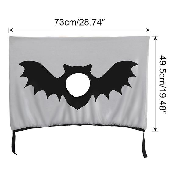 

dogs festival party pet sunscreen foldable car rear window shade visor cover curtain with a hole for pet dog grey 73*49.5cm