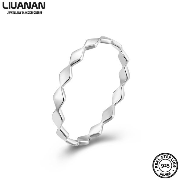 

simple 925 sterling silver rings jewelry for women female chic dainty rhombus rings 019 new arrival, Golden;silver