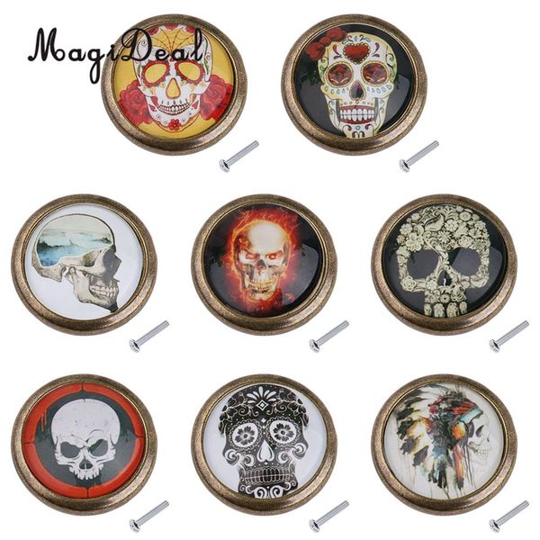 

magideal skull kitchen door knob dresser furniture drawer cabinet cupboard pull knob decorative cabinet knobs handles