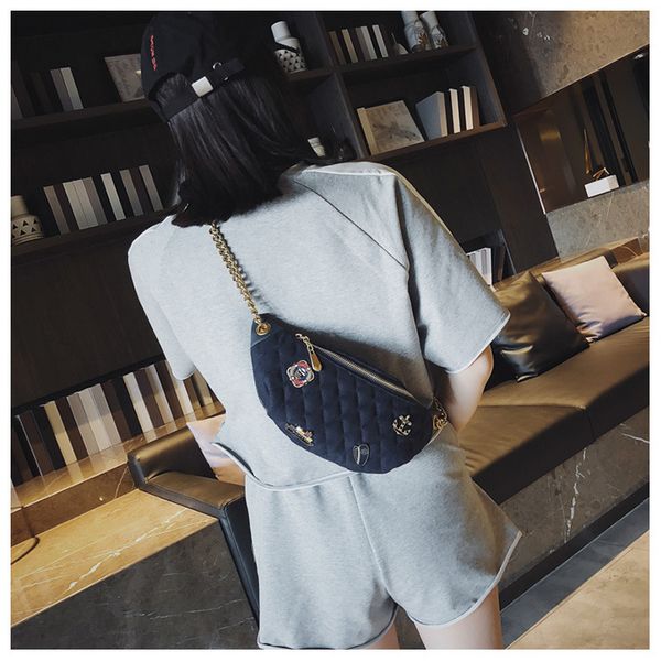 

jiulin fashion purse simple lingge medal chest bag multifunctional single shoulder diagonal men's and women's bags