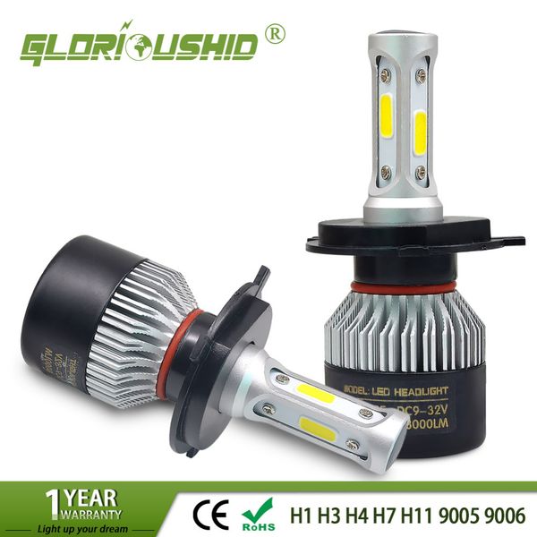 

2pcs auto h4 led h7 h1 h3 h11 h8 h9 9005 hb3 9006 hb4 car headlight bulbs hi/lo beam 72w 8000lm 6500k car led light headlamp 12v