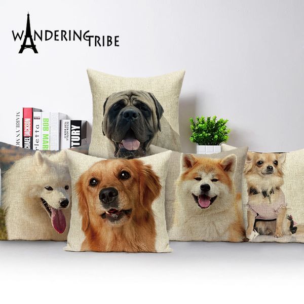 

dog pillow cover decorative pillowcases boston terrier akita shih tzu lovely dog cushion cover pug decorative throw pillows