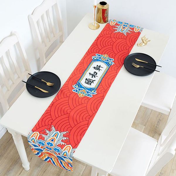 

creative able runner cotton linen forbidden city qing dynasty creative table flag tv cabinet decorative table cloth