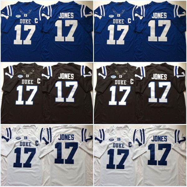 

#17 daniel jones duke blue devils blue white black color 2018 new style college jerseys stitched jersey can mix order ing, Black;red