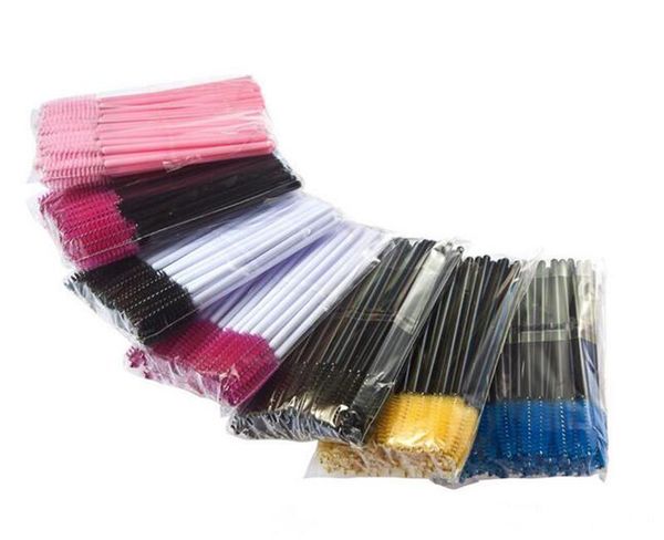 

wholesale 50pcs/pack eyelash comb disposable colorful mascara wands extension tools brush eyebrow brush eyelash brush beauty tools