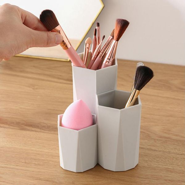 

fashion cosmetic brush storage box cosmetic holder make up tools pen holder rack for makeup nail polish storage products