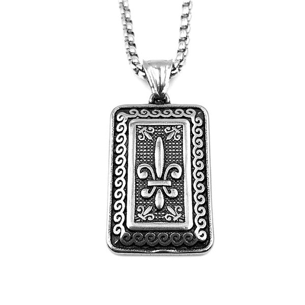 

factory direct sale charm of tag stainless steel jewelry making necklace charms, Silver