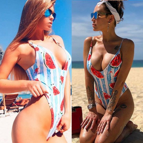 

womens backless one-piece bikini monokini push up padded plain swimsuit swimwear