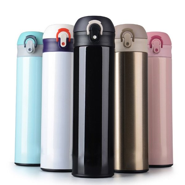 

2019 new stainless steel travel mug water vacuum insulated thermal cup bottle 500ml double vacuum drink tea cup kettle an2551