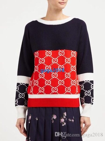 

high end женщины девушки вязать свитер лоскутное полосатое блокирующее письмо o-образным вырезом с длинным рукавом блузка рубашка трикотаж м, White;black