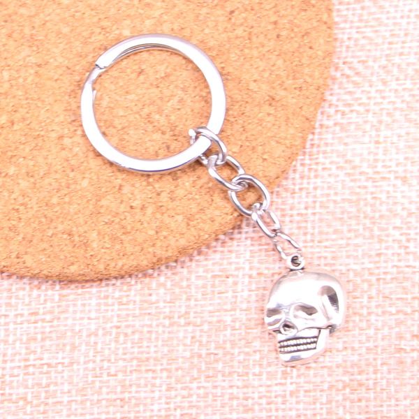 21 * 16mm cranio testa di scheletro KeyChain, gioielli fatti a mano di Dropship del regalo del partito del portachiavi del metallo fatto a mano di nuova moda