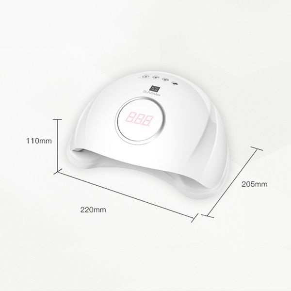 

led nail dryer gel ptherapy lamp painless 10s fast polish curing lamp 108w/72w qrd88