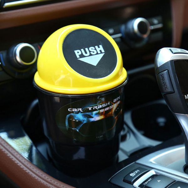 

self-slip flip car trash can storage mini car bin