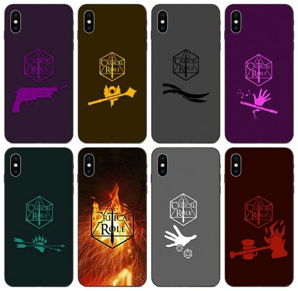 

tongtrade] stunning critical role logo protective case for iphone 8 7 6s 5s plus x xs 11 pro max samsung j8 huawei y9 motorola g4 plus case