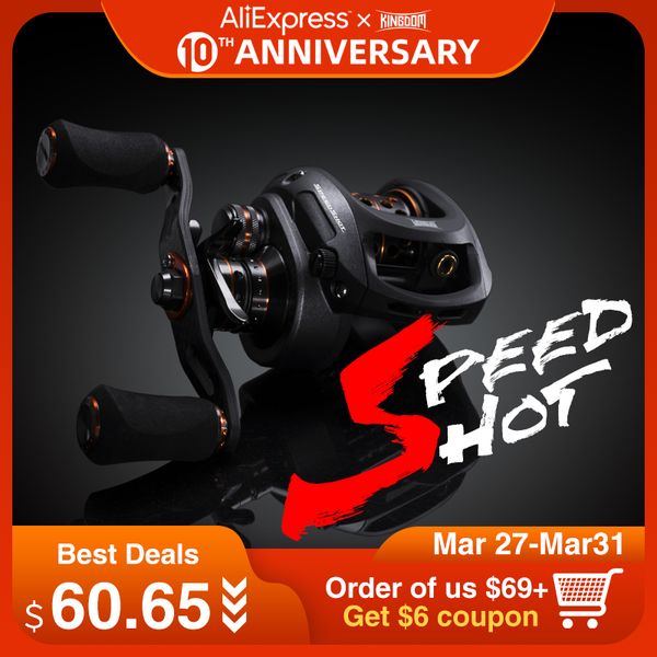 

kingdom speed smicro 2019 new double spool 6.5:1 high speed baitcasting reel ultralight 12+1 ball bearings fishing reels