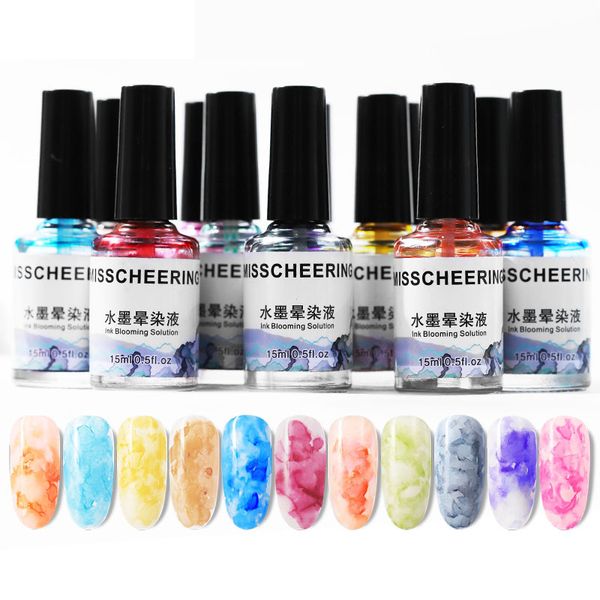 

color ink nail polish watercolor nail polish blooming gel smoke effect water dyeing liquid gradient diy art tool tslm1