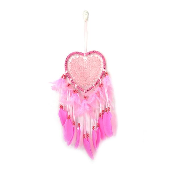 

white/pink colors hollow love heart wall hanging dream catchers window decors