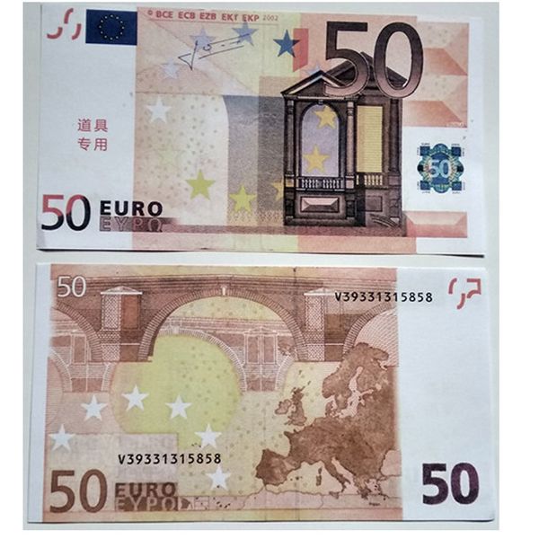 

Fake paper money toy 50 euro for kid learning toy decompre ion toy 1 lot 100pc whole ale
