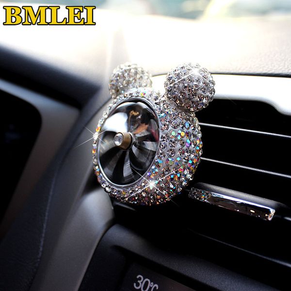 

creative bling crystal car outlet vent clip air freshener perfume car-styling interior in auto accessories for girl ladies women