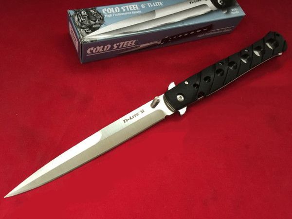 

Cold Steel 6inch Ti-Lite 26sxp серебро 440 лезвие Складной карманный нож нож выживания нож Xmas дар ножи 1шт Adco