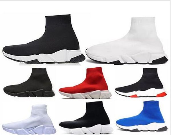 

designer speed trainer fashion men women socks boots black white blue red glitter flat mens trainers sneakers runner casual shoes