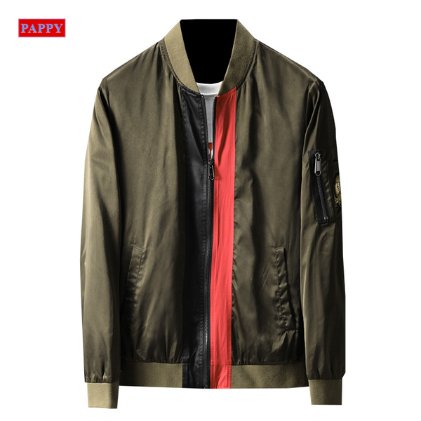 

2020 new men jacket badge embroidery jacket fashion men coat, Black;brown