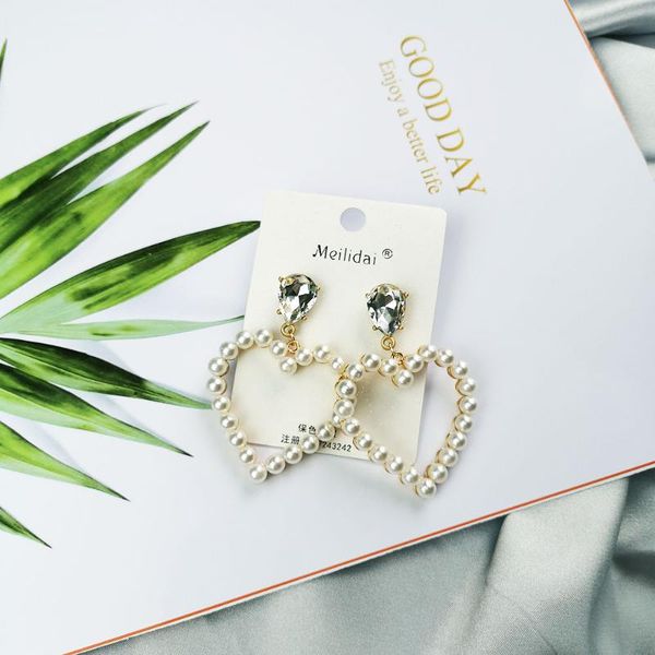 

meild elegance simple geometric irregular triangle rectangle multiple styles fashion temperament imitation pearl earring, Silver
