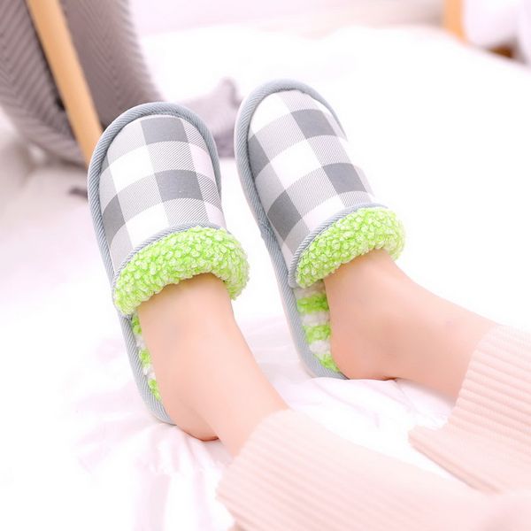 

autumn winter fluffy fur slip on slippers soft indoor warm slippers house home casual warm shoes, Black