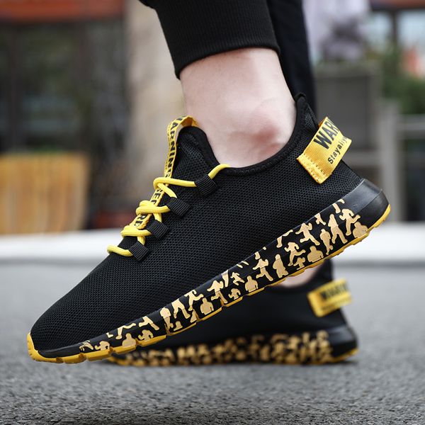 

men's running shoes flying weaving mesh comfortable breathable sneakers antislip superior impact cushioning runn shoes 39-47