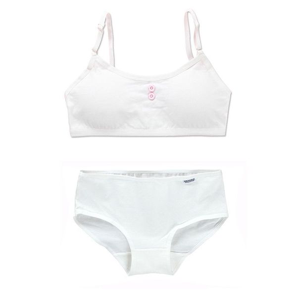 

5sets/lot girls bra cotton underwear for teenager training bra set for student puberty vest 8-14years, Camo