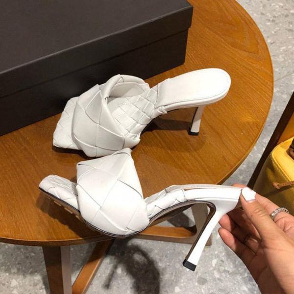 

new summer design snake print square toe heels pu leather slippers gladiator sandals womens slides shoes, Black