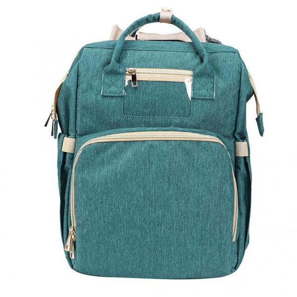 

multi-functional mummy diaper bag backpack folding crib baby diaper changing handbag large capacity travel bag