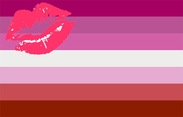 Lipstick Lesbian Pride Flag 150cm 90cm 3 5ft Polyester Custom