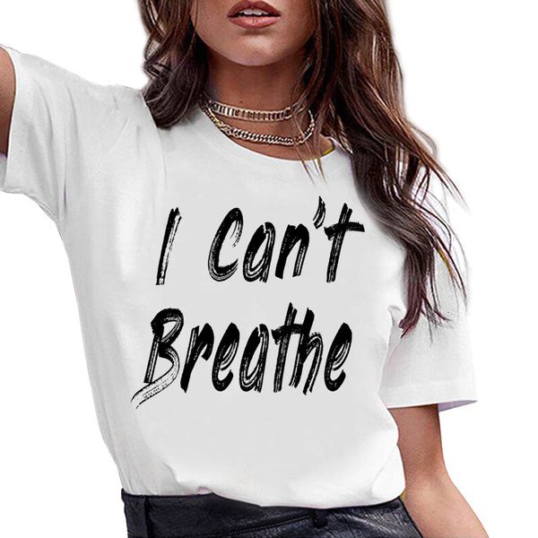 

wn279 i can't breathe i can't breathe female t-shirt short sleeve, Gray;blue
