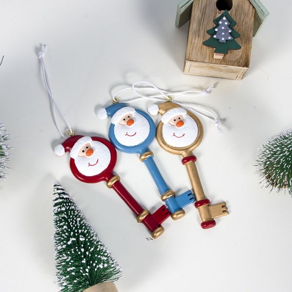 

christmas series pendant key novelty boy girl christmas tree pendant cute santa claus decor ornament party new year gift xmas