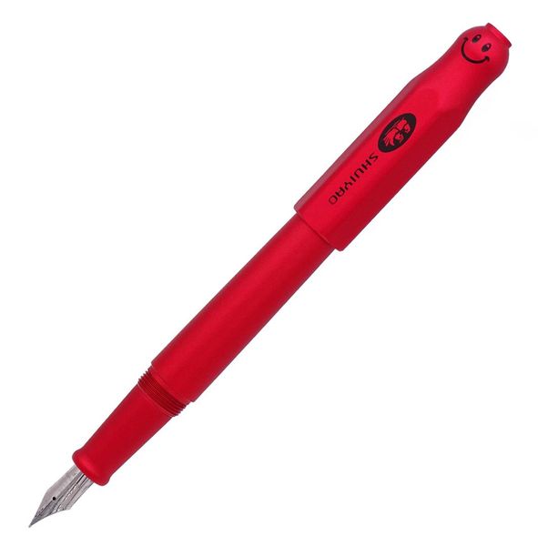 

s&y smile young marker fully aluminum alloy fountain pen cute lovely red fashion writing gift pen smooth iridium nib 0.38/0.5mm