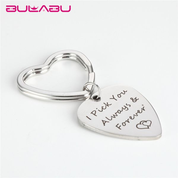 

new fashion diy silver keychain i pick you always & forever metal lettering tag key chain pendants jewelry accessories llaveros