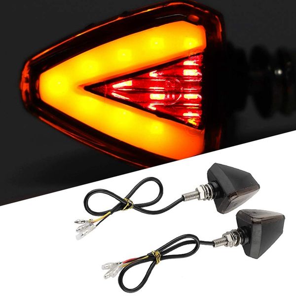 

motorcycle turn signal light bulb, 1pair led turn signal daytime running light blinker flasher indicator universal for mtv