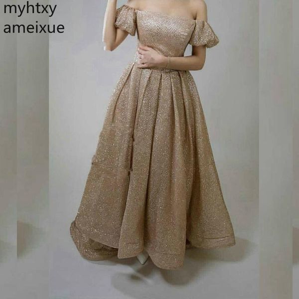 

new arrival off the shoulder sequine lace custom evening dresses 2019 short sleeve muslim dress kaftan gowns event dress, White;black