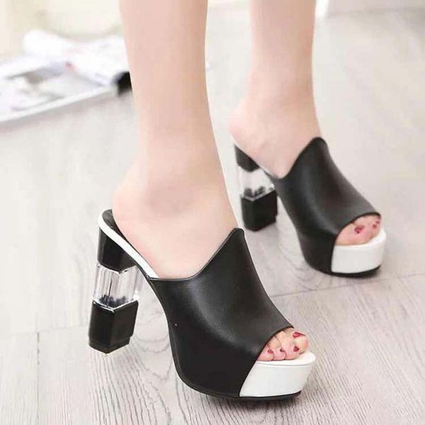 

women shoes sandals heels sandals slippers huaraches flip flops loafers shoe for slipper bag05 pl1030, Black