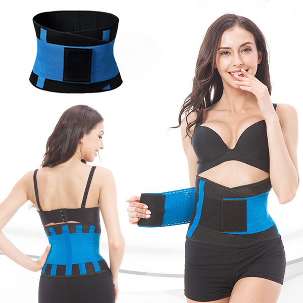 

bodybuilding belt women's sports brace lower back waist trainer body shaper belts sweat slim support lever weightlifting belt, Black;gray