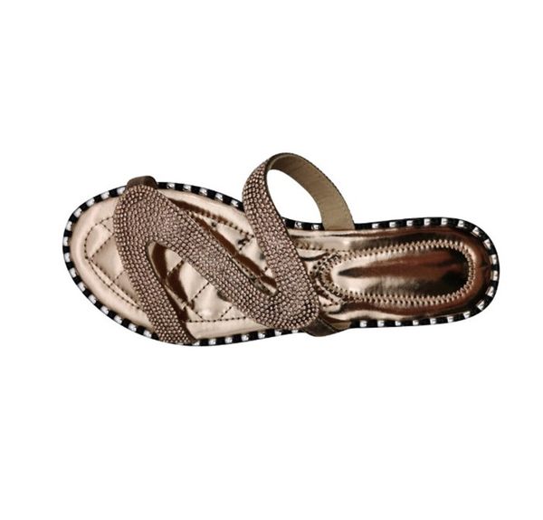

women's sandals shoes casual outside slippers stick the rhinestone flat buckle slippers ph-cfy20050914, Black