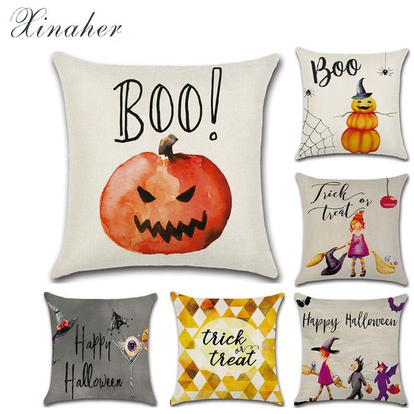 

halloween series pumpkin little witch cartoon hug pillowcase cushion cover home car cushion cover