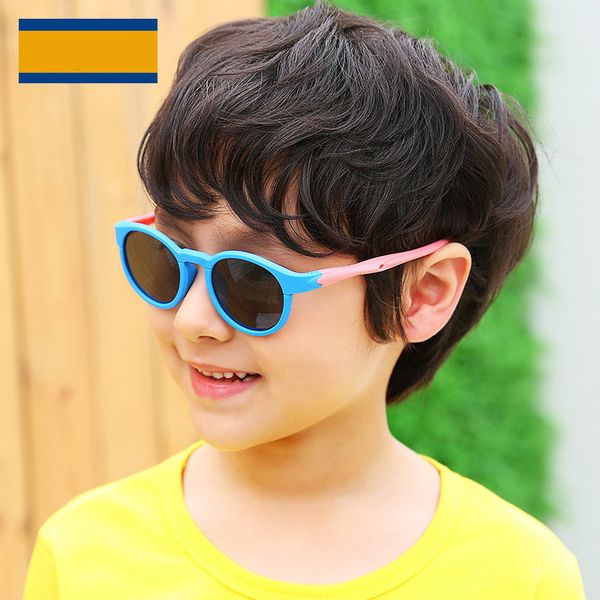

cute round children sunglasses polarized uv400 2020 kids girls boys toddler sun glasses infantil, White;black